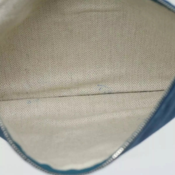 HERMES Blue Studded Velocipedist Canvas Pouch/Clutch - Picture 8 of 10